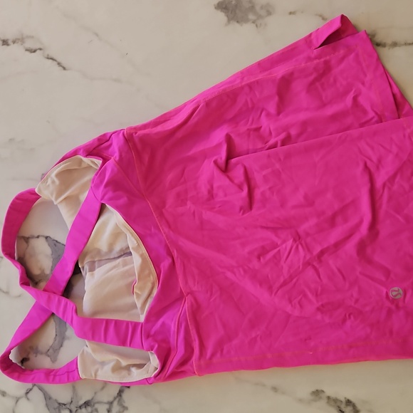 Pink Lululemon Workout tank Criss Cross Tank - Picture 3 of 3